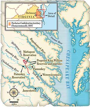 Map of Tsenacommacah. Click image for detailed view.
