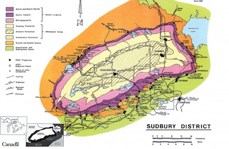 Map of Sudbury Basin